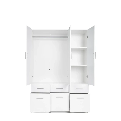 Szafa TALLIN 04, 3 drzwi, biały, 136 cm