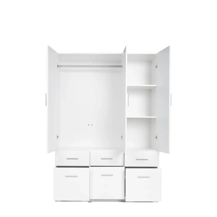 Szafa TALLIN 04, 3 drzwi, biały, 136 cm