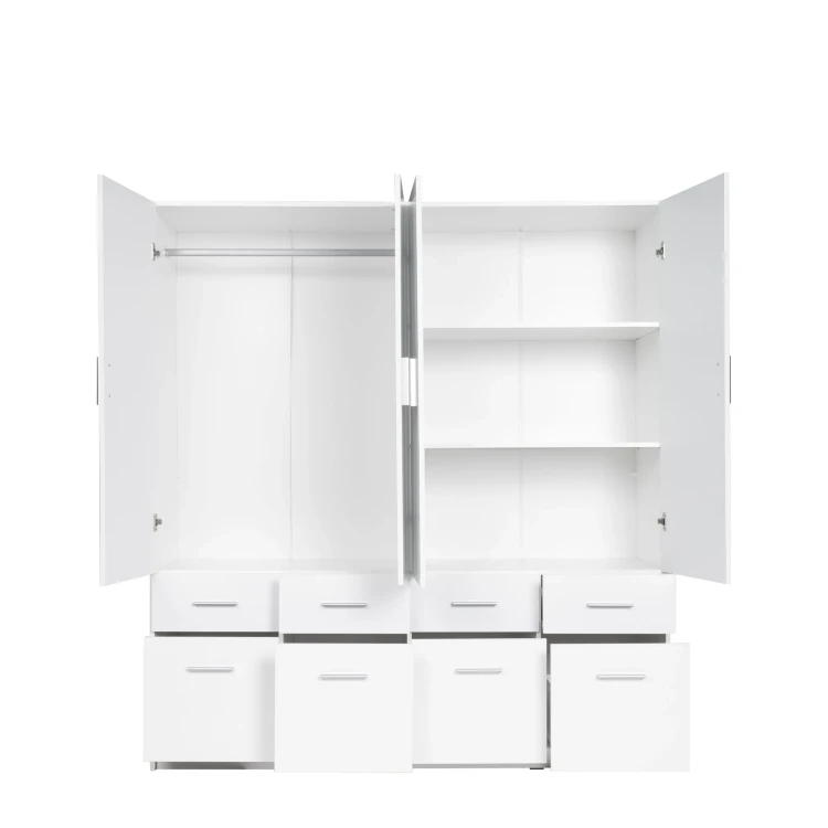 Szafa TALLIN 05, 4 drzwi, biały, 181 cm – zdjęcie produktu na białym tle