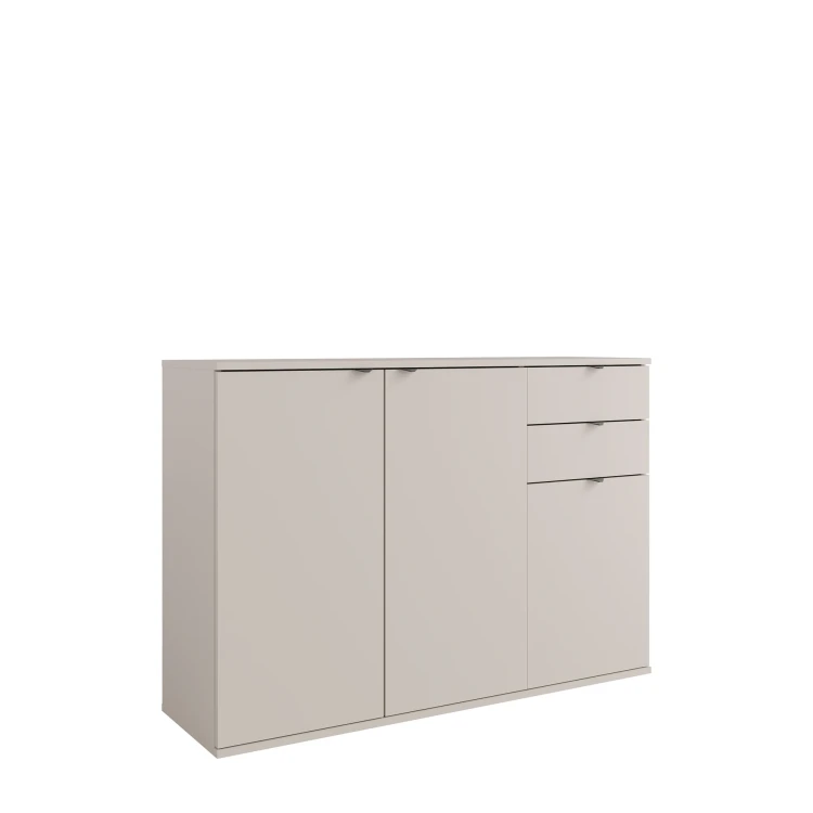 Komoda TETRIS II 02, 3 drzwi, kaszmirowy beż, 120 cm