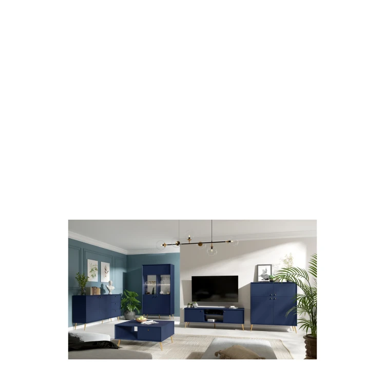Stolik kawowy ROSE 07, blue, 87 cm