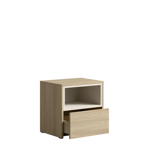Szafka nocna VILLA 23, dąb barista, piasek pustyni, 45 cm