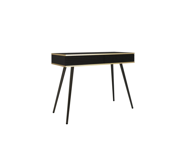 Czarna toaletka Oro T102 MDF konsola 102 cm z czarnymi nogami