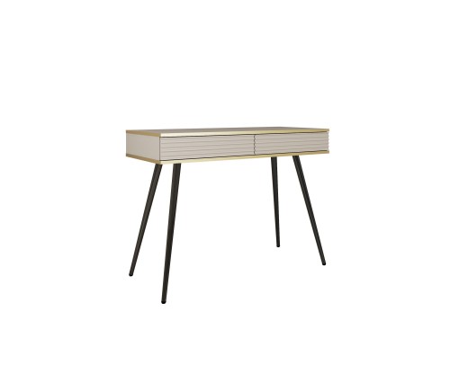 Beżowa toaletka Oro T102 MDF konsola 102 cm z czarnymi nogami