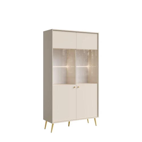 Witryna ROSE 01O, 2 drzwi, piasek pustyni, 106 cm