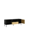 Szafka RTV RIMINI 08, 1 drzwi, czarny/dąb artisan, 160 cm
