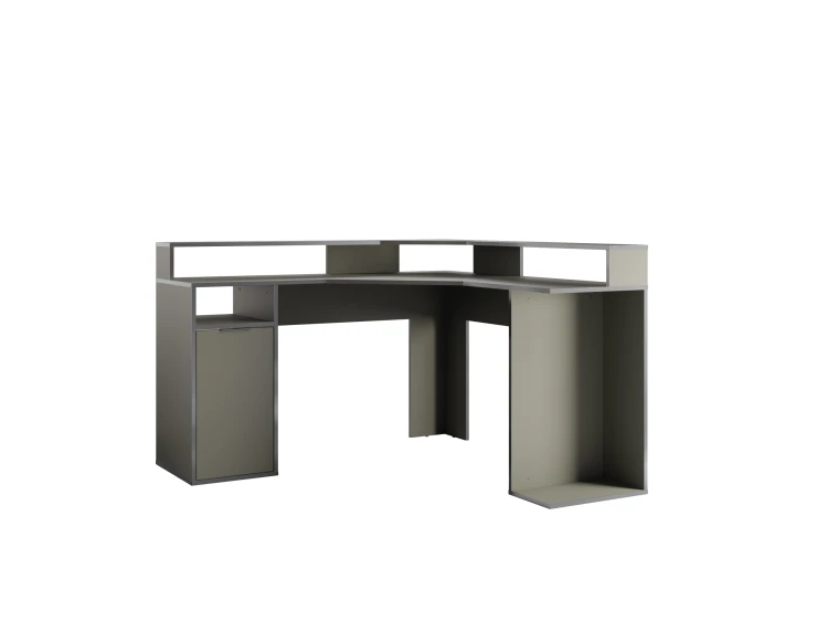 Biurko CARBON 61, 1 drzwi, grafitowy, 139 cm – aranżacja wnętrza