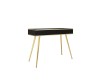 Czarna toaletka Oro T102 MDF konsola 102 cm ze złotymi nogami