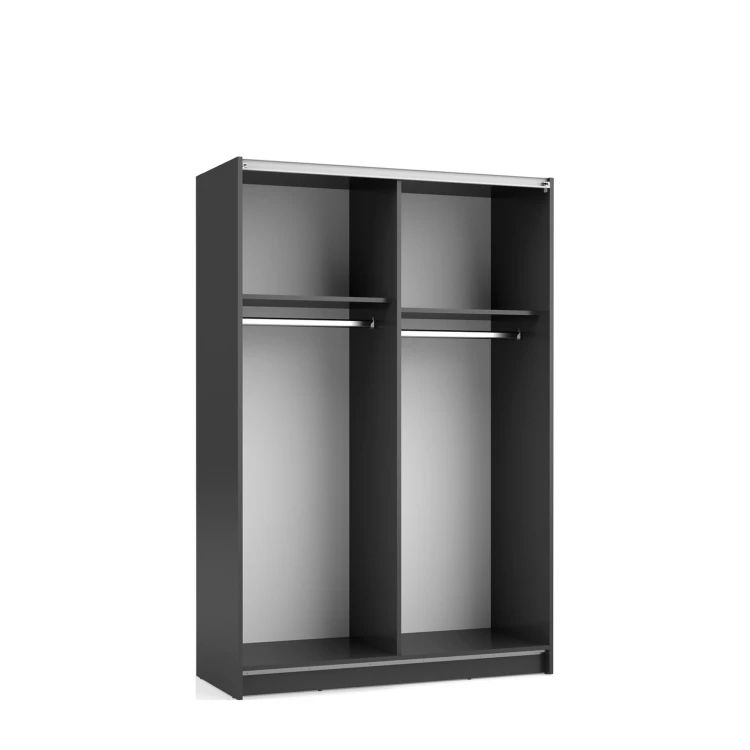 Szafa SOFIA 08, 2 drzwi, czarny, 120 cm – zdjęcie produktu na białym tle