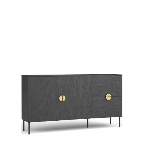 Komoda MOND 03, 2 drzwi, czarny, 159,9 cm