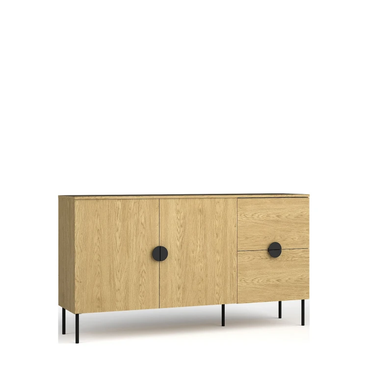 Komoda MOND 03, 2 drzwi, baltic dąb, 160 cm – zdjęcie produktu na białym tle