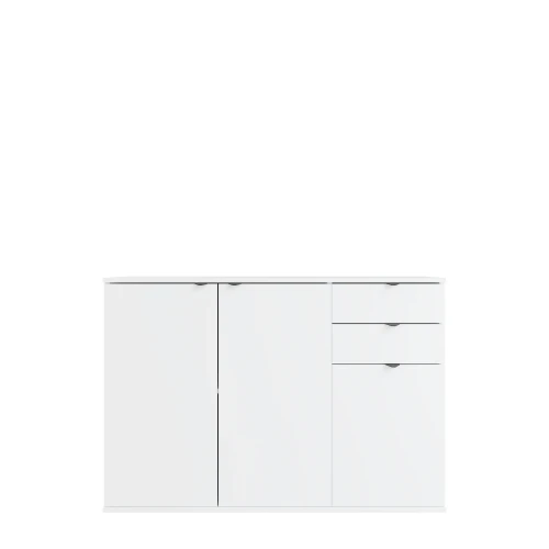 Komoda TETRIS II 02, 3 drzwi, biel górska, 120 cm