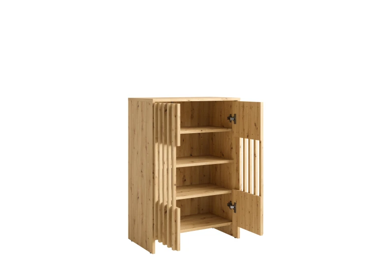 Komoda VENTI 27, 2 drzwi, dąb artisan, 60 cm – aranżacja wnętrza