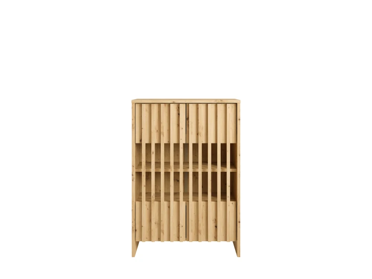 Komoda VENTI 27, 2 drzwi, dąb artisan, 60 cm – aranżacja wnętrza