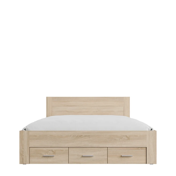 Łózko MONS 52, dąb sonoma, 186 cm – zdjęcie produktu na białym tle