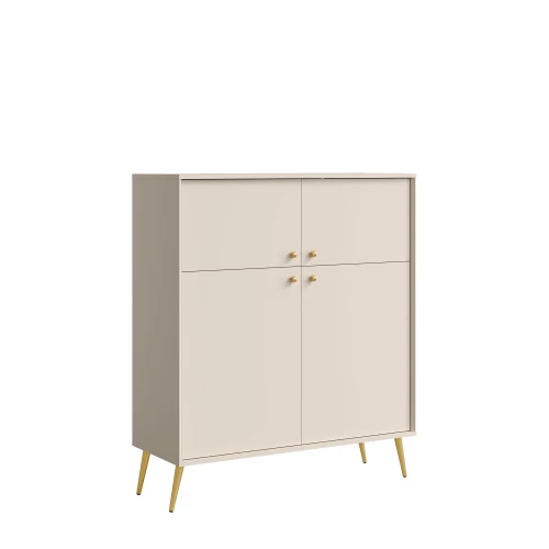 Kredens ROSE 10, 4 drzwi, piasek pustyni, 105 cm – zdjęcie produktu na białym tle
