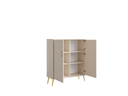 Kredens ROSE 10, 4 drzwi, piasek pustyni, 105 cm – aranżacja wnętrza
