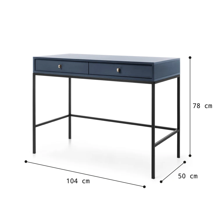Schemat techniczny i dokładne wymiary toaletki Mono MT104 – 104x50x78 cm