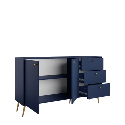 Komoda ROSE 03, 2 drzwi, blue, 156 cm – zdjęcie produktu na białym tle
