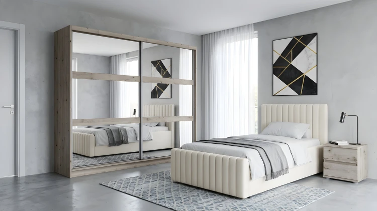 Łóżko BATINA, perfect harmony 01, 141 cm – aranżacja wnętrza