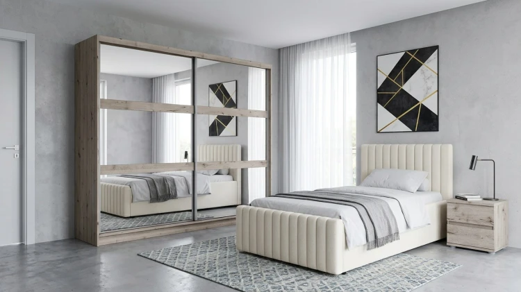 Łóżko BATINA, perfect harmony 01, 141 cm – aranżacja wnętrza