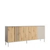 Komoda RIMINI 04, 4 drzwi, kaszmirowy beż, dąb artisan, 40 cm – zdjęcie produktu na białym tle