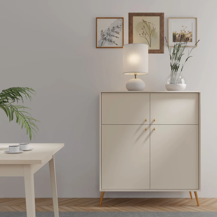 Kredens ROSE 10, 4 drzwi, blue, 105 cm – aranżacja wnętrza