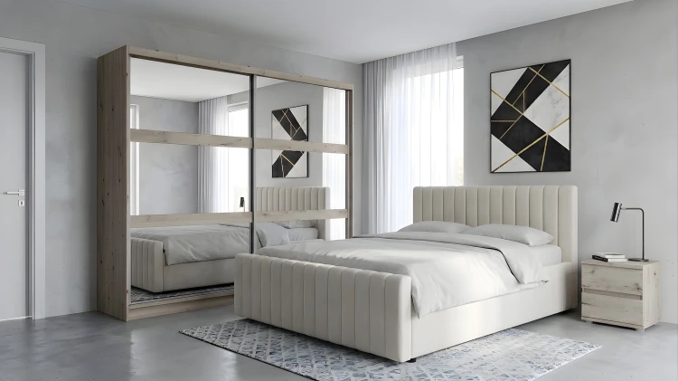 Łóżko BATINA, perfect harmony 01, 161 cm – aranżacja wnętrza