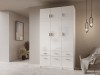 Nadstawka SNOW 04A, 3 drzwi, biały wysoki połysk, 136 cm – aranżacja wnętrza