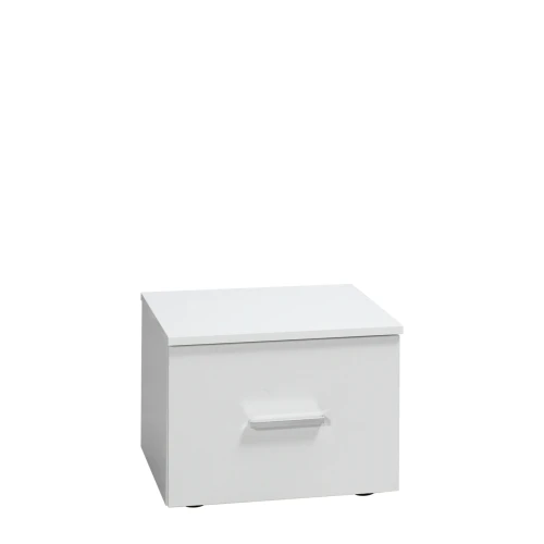 Stolik nocny PANAREA 23, 1 szuflada, biały wysoki połysk, 46,4 cm
