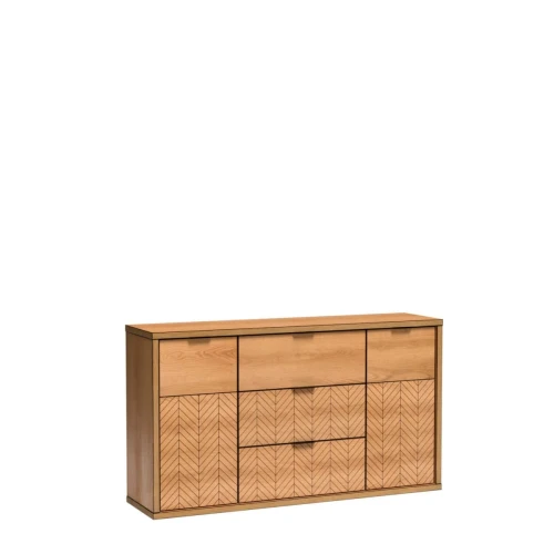 Komoda Fonti F-3 Caramel Oak – widok frontalny studio
