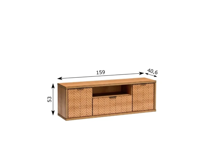 RTV Fonti F-6 Caramel Oak – zdjęcie z wymiarami