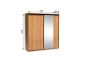 Szafa Fonti F-11 Caramel Oak – zdjęcie z wymiarami