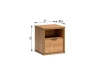 Stolik Nocny Fonti F-13 Caramel Oak – zdjęcie z wymiarami