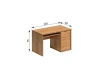 Biurko Fonti F-14 Caramel Oak – zdjęcie z wymiarami