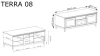 RTV Terra TA-8 Szary Diament – rysunek techniczny z wymiarami