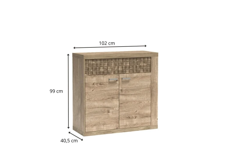 Komoda Natural N7 Ribbeck – zdjjęcie z wymiarami