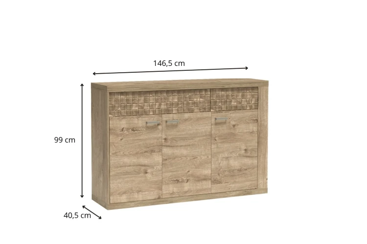 Komoda Natural N8 Ribbeck – zdjęcie z wymiarami