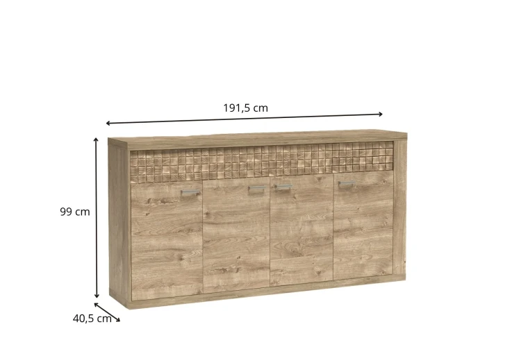 Komoda Natural N9 Ribbeck – zdjęcie z wymiarami