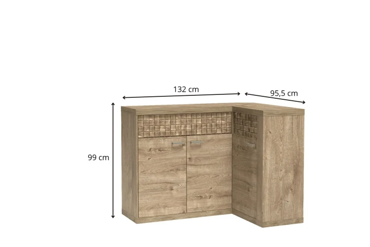 Komoda Natural N15 Ribbeck – zdjęcie z wymiarami