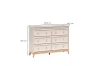 Komoda Windsor WINDSOR-3 Cashmere - zdjęcie z wymiarami 2