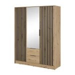 Szafa trzydrzwiowa Nelly 3D z lustrem Dąb Artisan