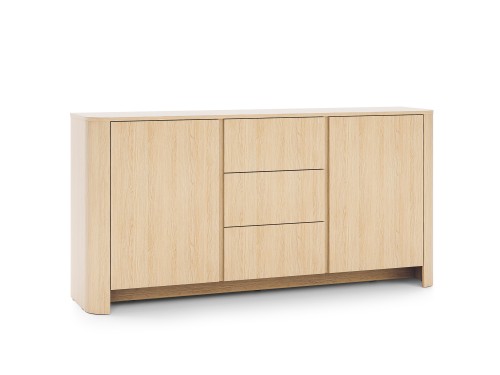 Nowoczesna komoda Bari KSZ168 Dąb Vicenza o wysokości 84 cm w stylu loftowym – ujęcie pod kątem