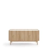 Niska komoda Boho K144/68 dąb riviera marmur bianco widok od frontu