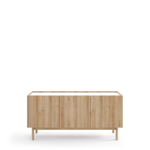 Niska komoda Boho K144/68 dąb riviera marmur bianco widok od frontu
