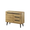 Komoda Nordi NKSZ107 dąb artisan ujęcie pod kątem 107 cm szerokości loftowa