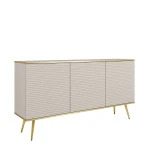 Komoda Oro K160 MDF Beżowa Złote nóżki