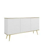 Komoda Oro K160 MDF Biała Złote nóżki