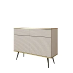 Komoda Oro KSZ107 MDF Beżowa Czarne nóżki