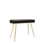 Toaletka Oro T102 MDF Czarna Złote nóżki